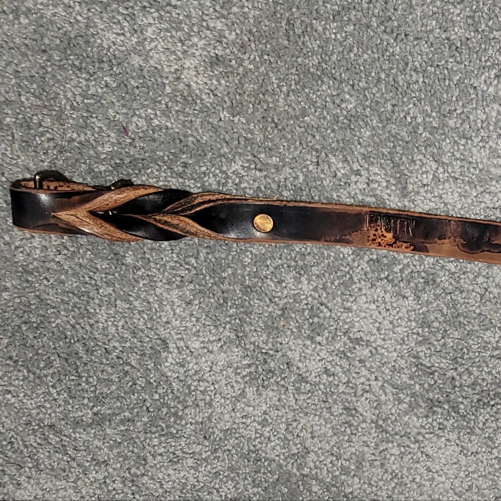 Braided Leather Easten Shorty Dip Die Purse Strap.
